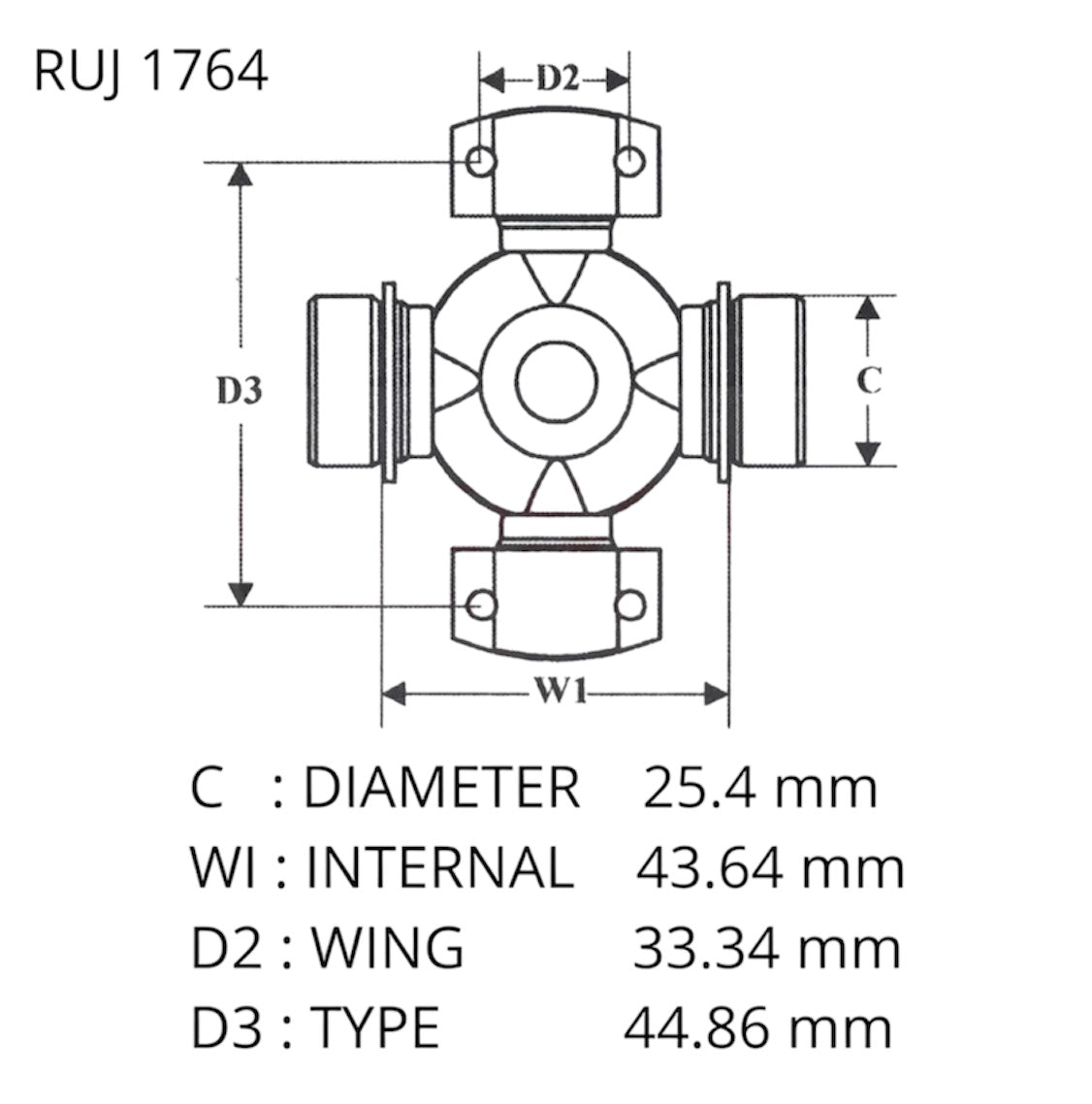 Holden FX 48 215 FJ Rear Differential Universal Joint | 1948-1953 | OEM Equivalent