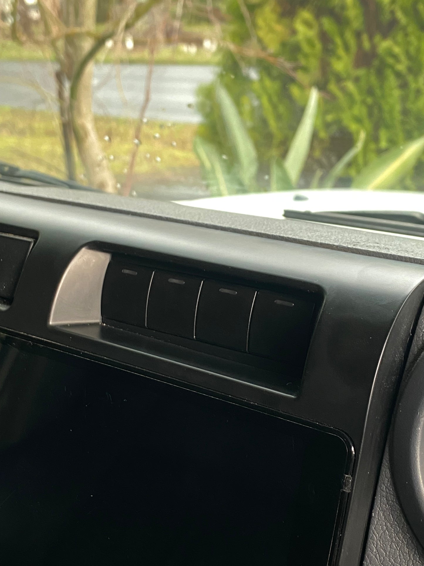 Dash Clock Replacement Switch Panel for Toyota Land Cruiser 70 76 78 79 Series | Fits 4 to 8 Factory-Style Square Push Switches | Suits VDJ76 VDJ78 VDJ79 2007–2024 | ABS Plastic OEM-Look Trim Upgrade