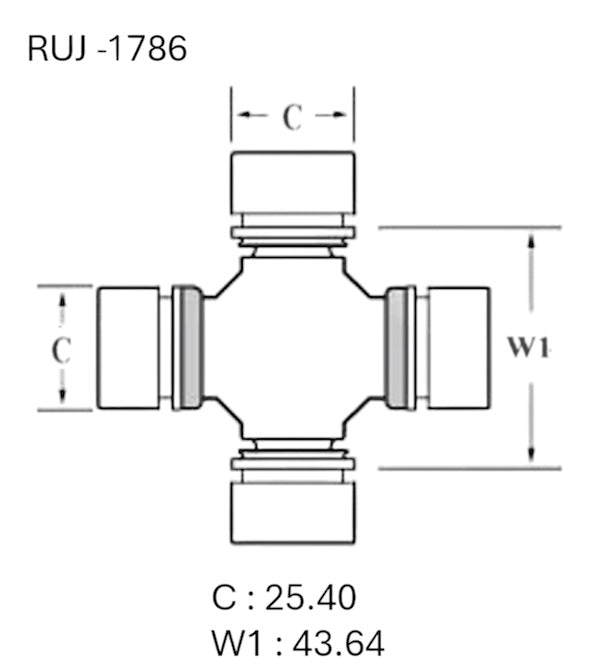 HOLDEN EH, HD, HR Front Tailshaft Universal Joint - TOYO - OEM equivalent RUJ-1786