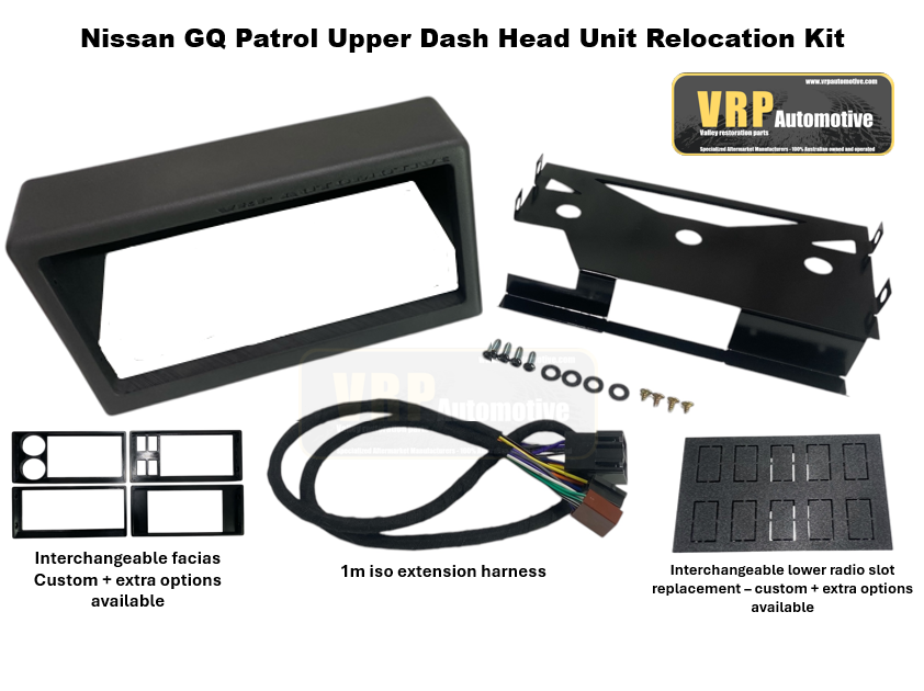 Nissan GQ Patrol Upper Dash Head Unit Relocation Kit