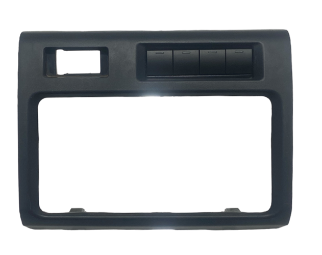 Dash Clock Replacement Switch Panel for Toyota Land Cruiser 70 76 78 79 Series | Fits 4 to 8 Factory-Style Square Push Switches | Suits VDJ76 VDJ78 VDJ79 2007–2024 | ABS Plastic OEM-Look Trim Upgrade