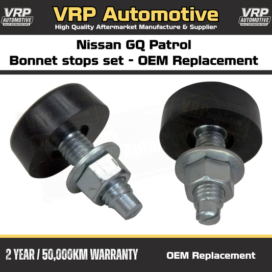Rubber Bonnet Stop Set for Nissan Patrol GQ Y60 & Ford Maverick 1988–1997