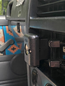 UHF Handheld Holder Bracket | Fits Factory Rocker Switch Holes | Nissan Patrol MQ, GQ, GU (160, Y60 & Y61 Series)