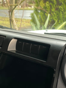 Dash Clock Replacement Switch Panel for Toyota Land Cruiser 70 76 78 79 Series | Fits 4 to 8 Factory-Style Square Push Switches