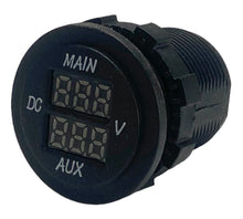 Dual Battery LED Voltmeter ( blue )