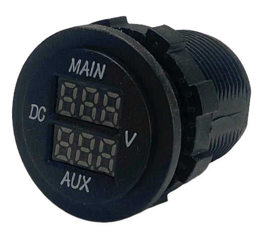 Dual Battery LED Voltmeter ( blue )