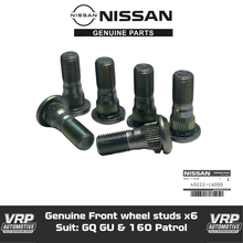 Nissan Patrol MQ MK GQ GU Front Wheel Stud Set, 160 Y60 Y61 Safari 4X4, Set of 6 Genuine Nissan