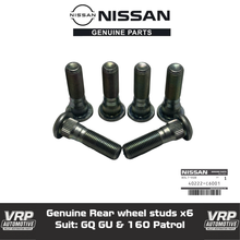 Nissan Patrol MQ MK GQ GU Rear Wheel Stud Set, 160 Y60 Y61 Safari 4X4, Set of 6 Genuine Nissan (Copy)