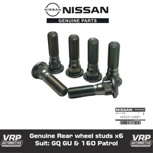 Nissan Patrol MQ MK GQ GU Rear Wheel Stud Set, 160 Y60 Y61 Safari 4X4, Set of 6 Genuine Nissan (Copy)