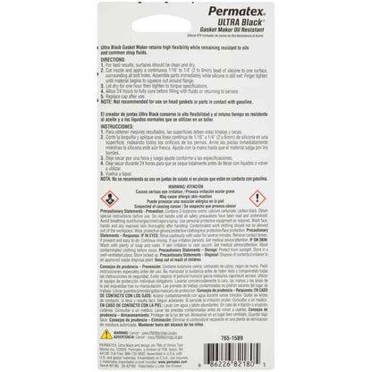 Permatex 82180 Ultra Black RTV Silicone Gasket Maker 95g / 3.35oz