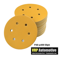 6-Inch Orbital Sanding Discs – 50-Pack (P40-P400 Grit)
