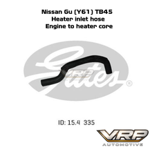 Gates Front Heater Hose Nissan Patrol GU Y61 TB45E 4.5L 02-1157