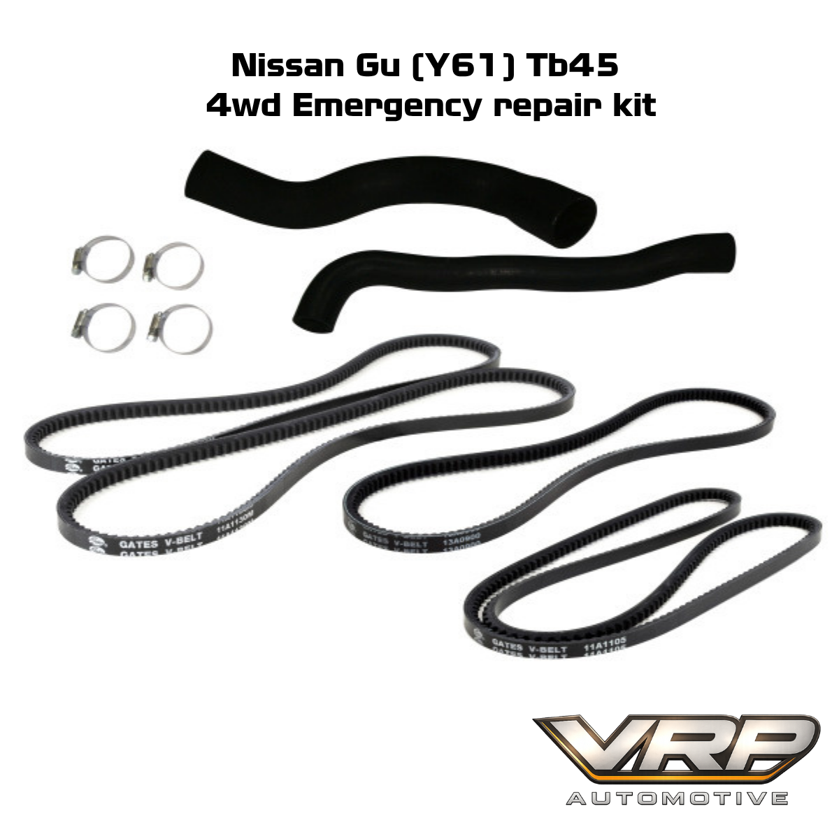 Gates GE4WDKIT-1 Emergency Belt & Radiator Hose Kit Nissan Patrol GU TB45E