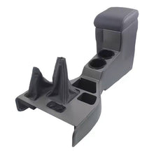 Full-Length Centre Console for Toyota Land Cruiser 76 78 79 Series | Grey with USB, Cup Holders & Armrest | PU Leather & ABS