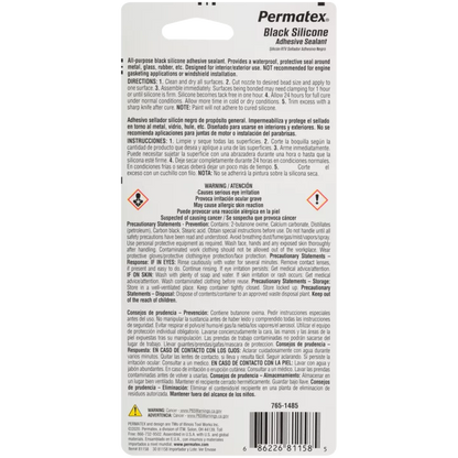 Permatex 81158 Black RTV Silicone Adhesive Sealant 85g / 3oz