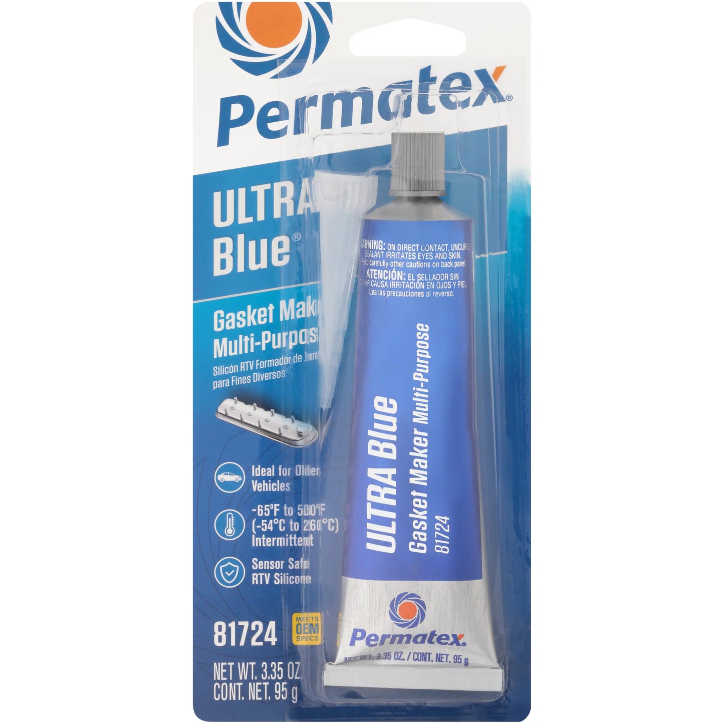 Permatex 81724 Ultra Blue Multipurpose RTV Silicone Gasket Maker 95g