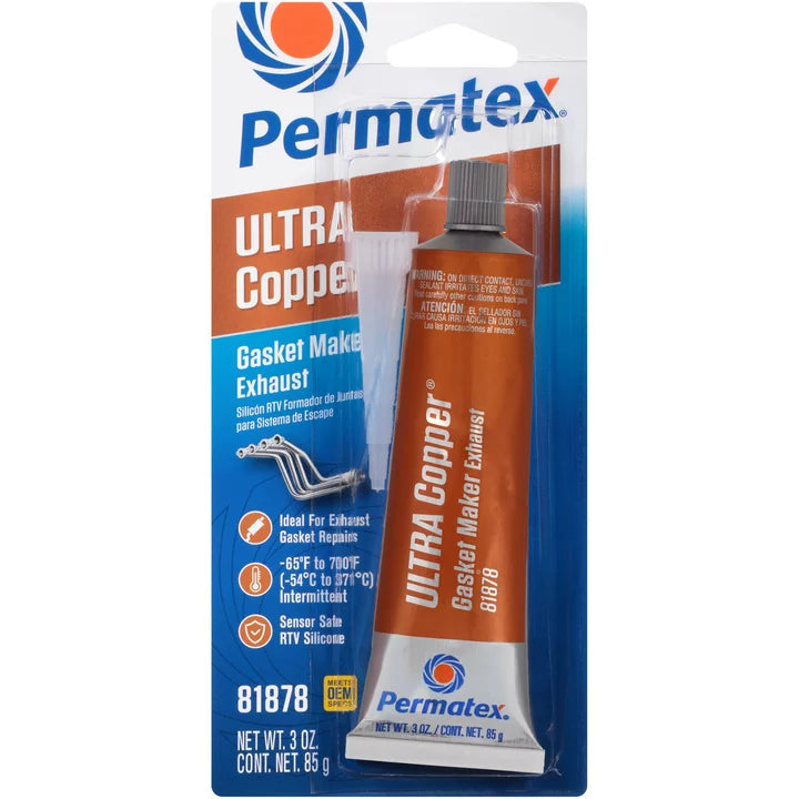 Permatex 81878 Ultra Copper High Temp RTV Gasket Maker 85g