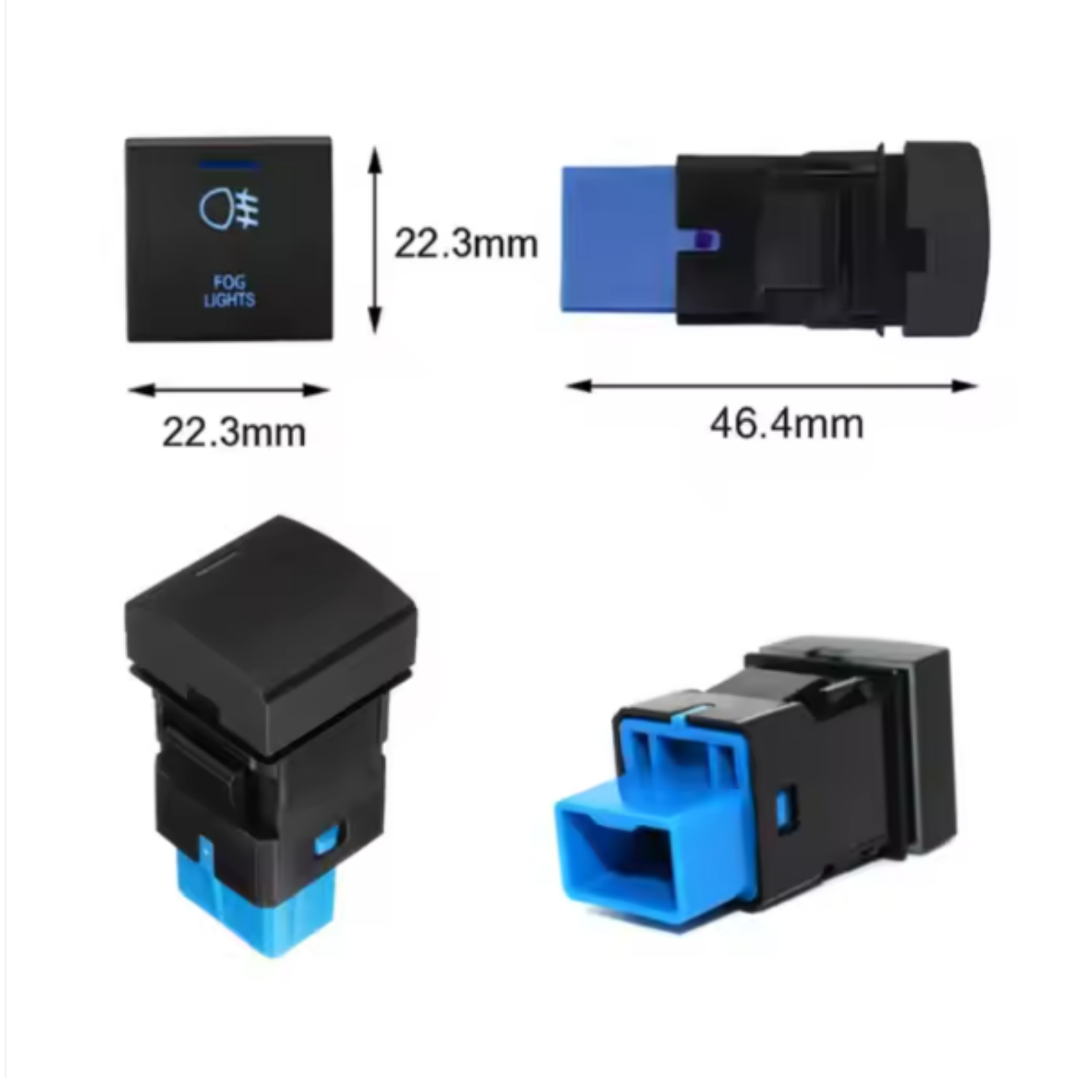 Toyota Push Switch – Square OEM Style Dash Switch 22mm for Land Cruiser Hilux Prado Hiace & More