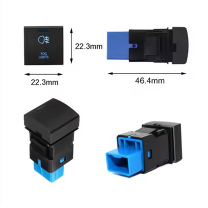 Toyota Push Switch – Square OEM Style Dash Switch 22mm for Land Cruiser Hilux Prado Hiace & More